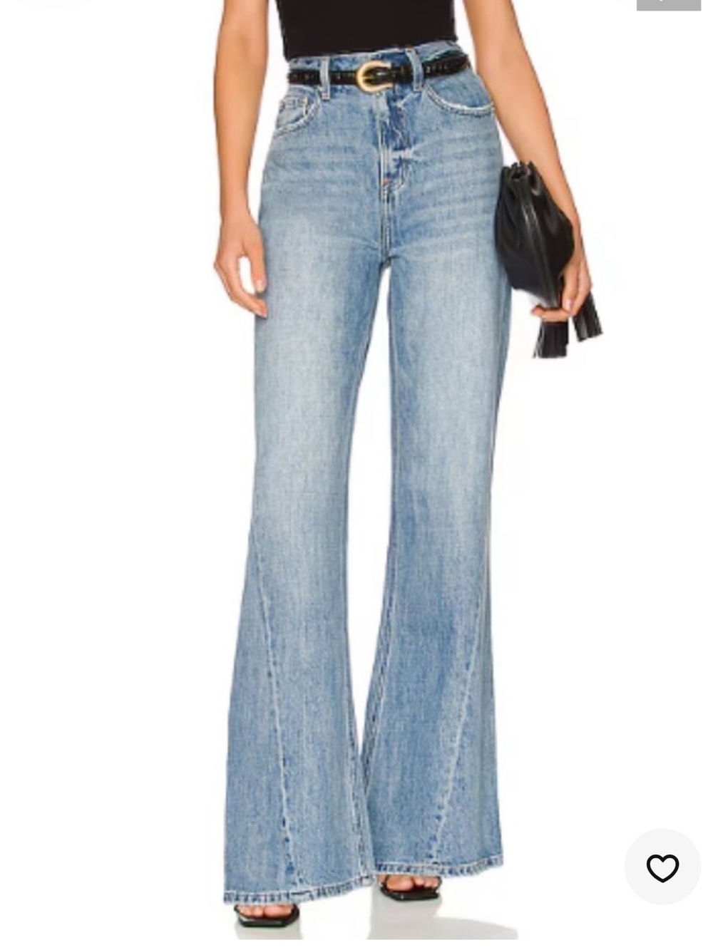 Pistola- Ruby High Rise Palazzo Jeans - size 24- othello blue wide leg - GUC